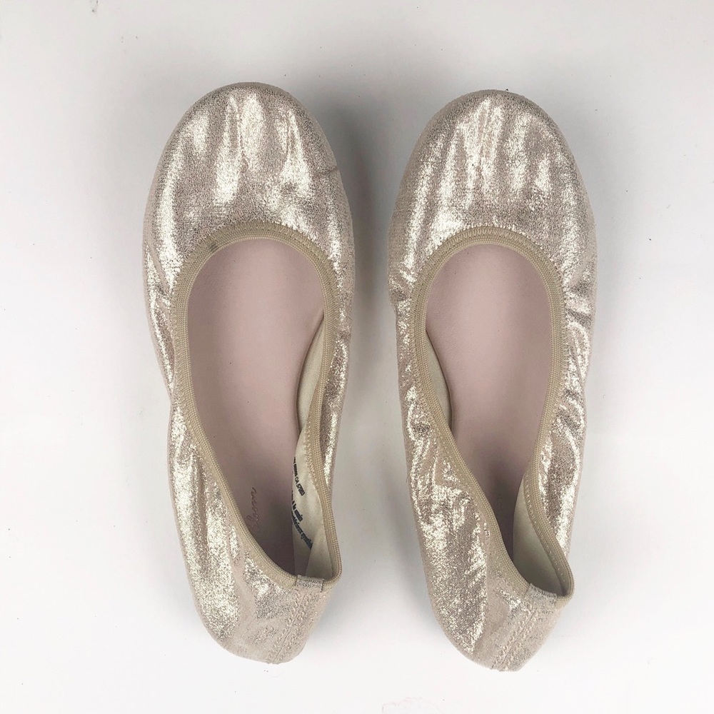 Ruby & Bloom Flat Dress Girl Gold Shoes, Size 3